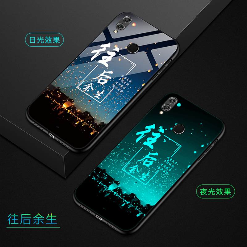 Kuori Huawei P Smart 2019 Luova Net Red Puhelimen Kuoret, Kotelo Huawei P Smart 2019 Pehmeä Neste Lasi Violetti