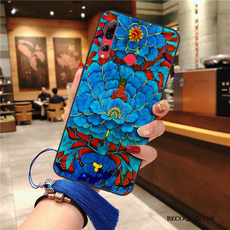 Kuori Huawei P Smart+ 2019 Luova Puhelimen Kuoret Sininen, Kotelo Huawei P Smart+ 2019 Vuosikerta Fringed Sulka