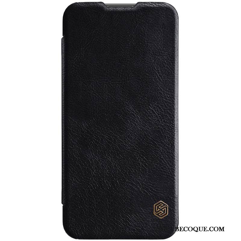 Kuori Huawei P Smart 2019 Nahka Musta Kevyt, Kotelo Huawei P Smart 2019 Suojaus Rannalle Kulta