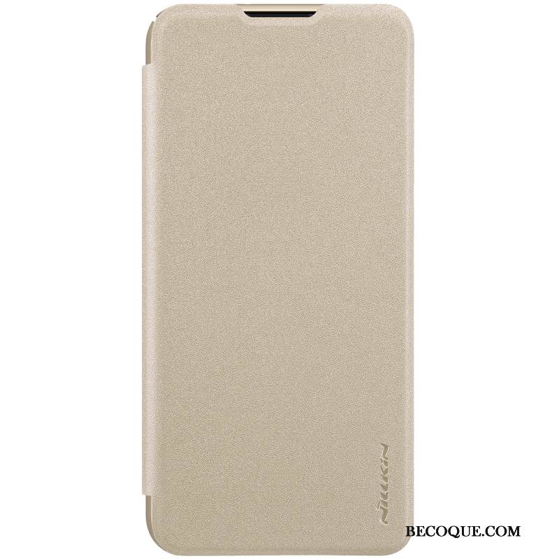 Kuori Huawei P Smart 2019 Nahka Musta Kevyt, Kotelo Huawei P Smart 2019 Suojaus Rannalle Kulta