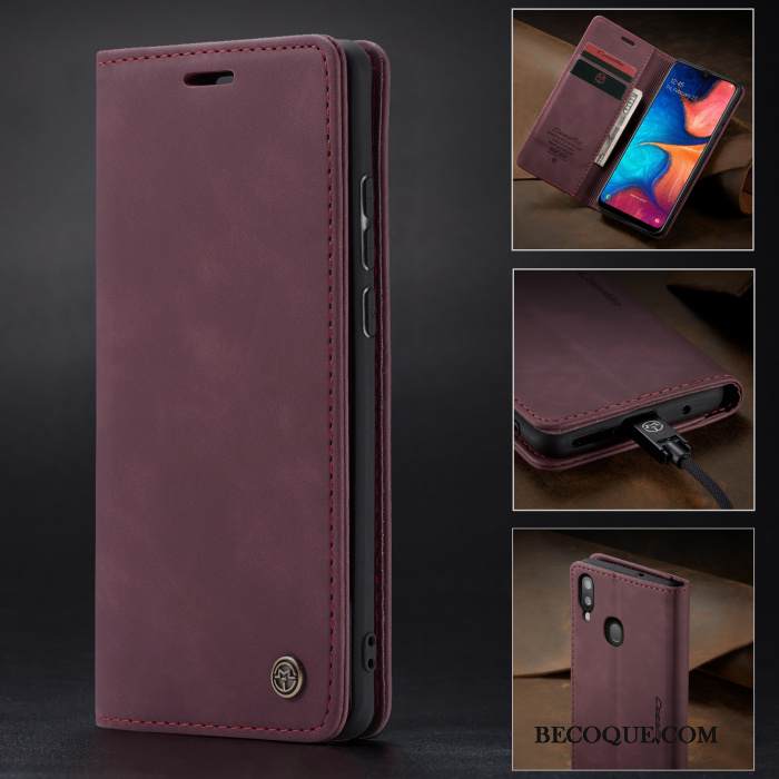 Kuori Huawei P Smart+ 2019 Nahka Sininen Puhelimen Kuoret, Kotelo Huawei P Smart+ 2019 Kuoret