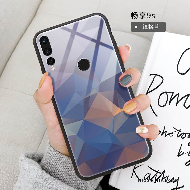 Kuori Huawei P Smart+ 2019 Pehmeä Neste Kalvo Violetti, Kotelo Huawei P Smart+ 2019 Laukut Peili Timantti