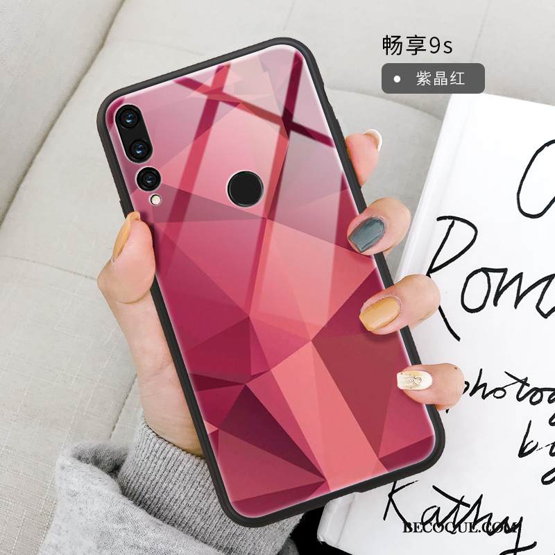 Kuori Huawei P Smart+ 2019 Pehmeä Neste Kalvo Violetti, Kotelo Huawei P Smart+ 2019 Laukut Peili Timantti