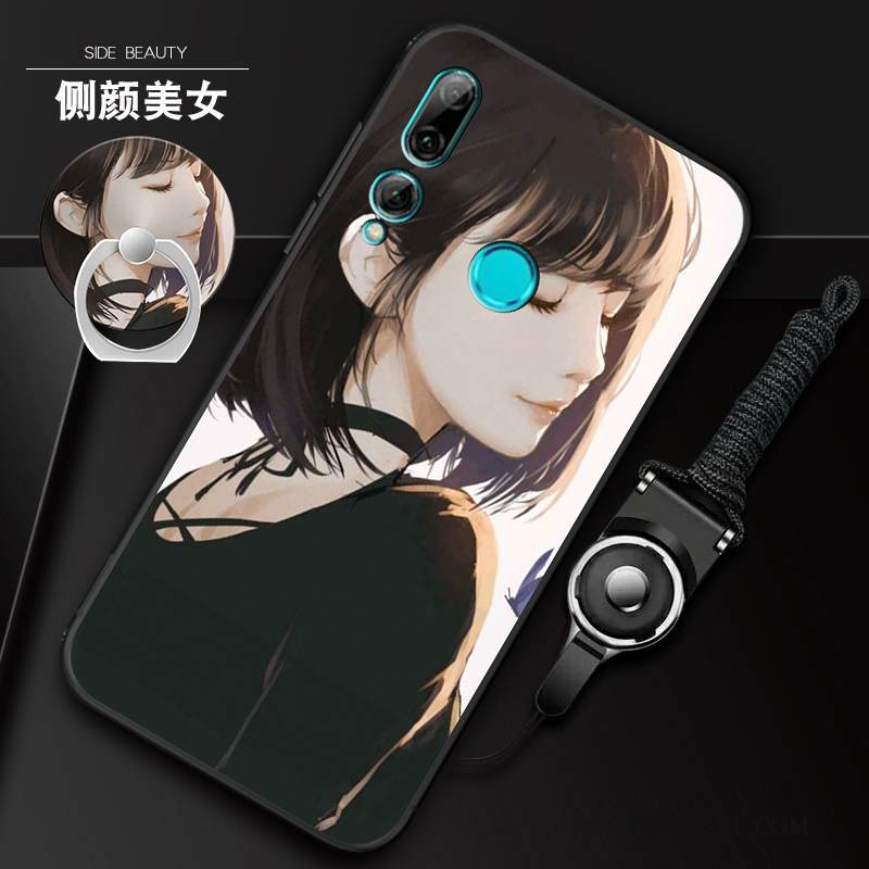 Kuori Huawei P Smart+ 2019 Pehmeä Neste Puhelimen Kuoret Rengas, Kotelo Huawei P Smart+ 2019 Laukut Ripustettavat Koristeet Kauneus