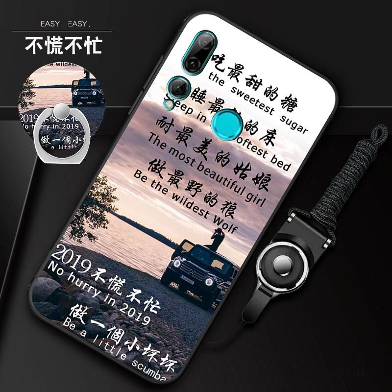 Kuori Huawei P Smart+ 2019 Pehmeä Neste Puhelimen Kuoret Rengas, Kotelo Huawei P Smart+ 2019 Laukut Ripustettavat Koristeet Kauneus