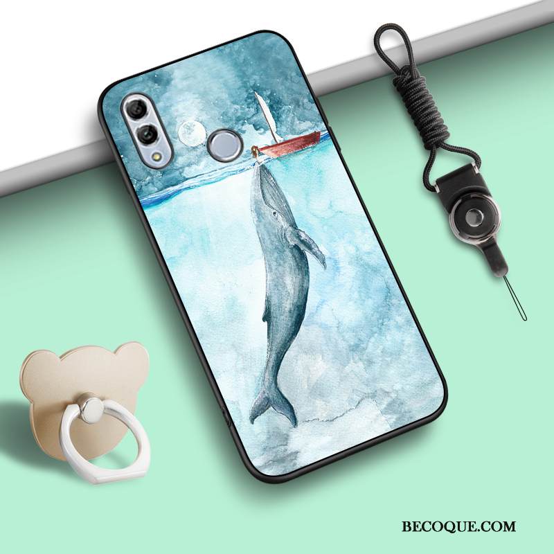 Kuori Huawei P Smart 2019 Pehmeä Neste Trendi Rengas, Kotelo Huawei P Smart 2019 Sarjakuva Puhelimen Kuoret Murtumaton