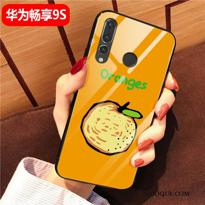 Kuori Huawei P Smart+ 2019 Sarjakuva Yksinkertainen Peili, Kotelo Huawei P Smart+ 2019 Suojaus Valkoinen Lasi