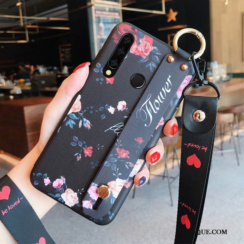 Kuori Huawei P Smart+ 2019 Silikoni Kiinalainen Tyyli Valkoinen, Kotelo Huawei P Smart+ 2019 Suojaus Ripustettavat Koristeet Trendi