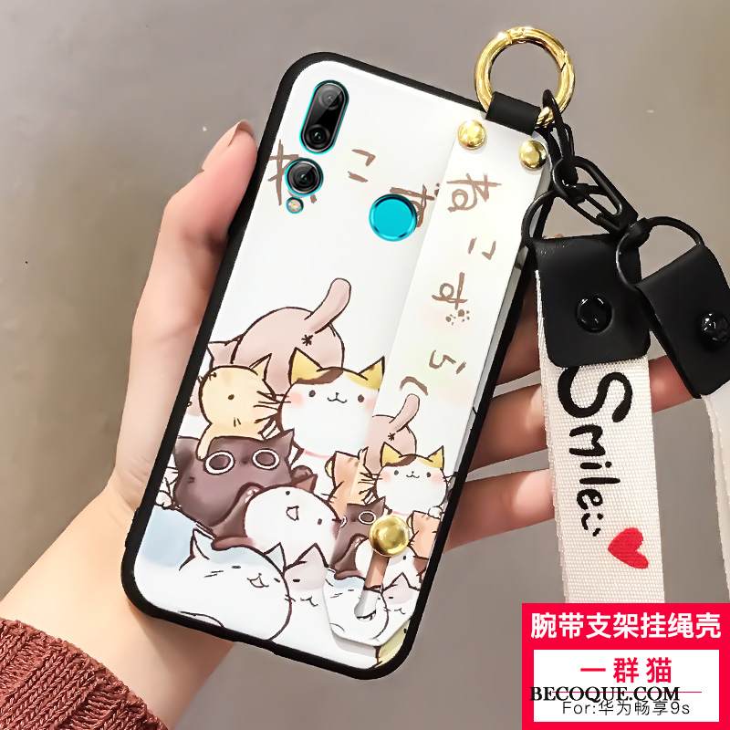 Kuori Huawei P Smart+ 2019 Silikoni Kissa Rakastunut, Kotelo Huawei P Smart+ 2019 Puhelimen Kuoret