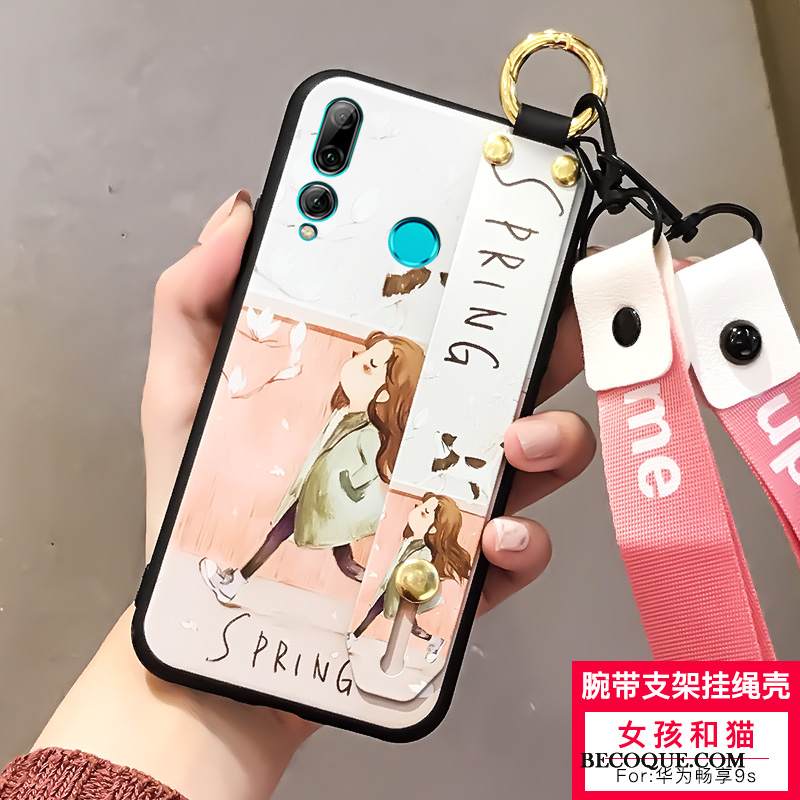 Kuori Huawei P Smart+ 2019 Silikoni Kissa Rakastunut, Kotelo Huawei P Smart+ 2019 Puhelimen Kuoret