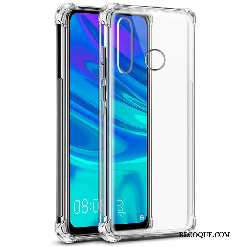 Kuori Huawei P Smart+ 2019 Silikoni Liukumaton Kuitu, Kotelo Huawei P Smart+ 2019 Laukut Läpinäkyvä Kukkakuvio