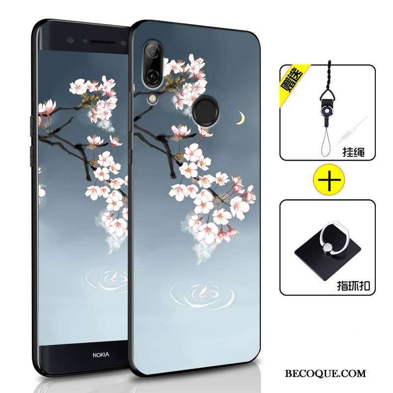 Kuori Huawei P Smart 2019 Silikoni Puhelimen Kuoret Murtumaton, Kotelo Huawei P Smart 2019 Pehmeä Neste Sininen Persoonallisuus