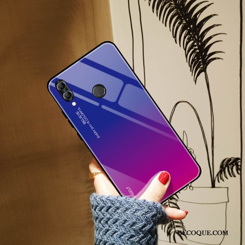 Kuori Huawei P Smart 2019 Suojaus Murtumaton Sininen, Kotelo Huawei P Smart 2019 Kaltevuus Yksinkertainen