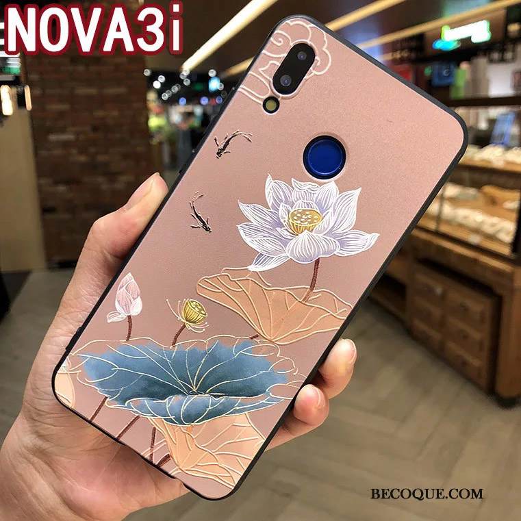 Kuori Huawei P Smart+ Kohokuviointi Trendi Kustannukset, Kotelo Huawei P Smart+ Suojaus Sininen Ripustettavat Koristeet