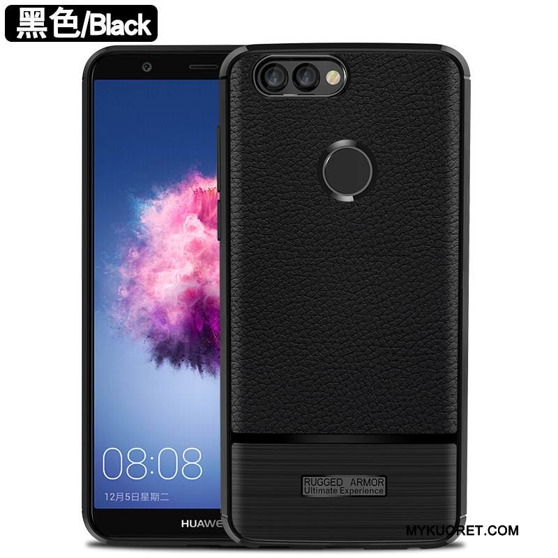 Kuori Huawei P Smart Laukut Murtumaton Musta, Kotelo Huawei P Smart Suojaus Puhelimen Kuoret Pesty Suede