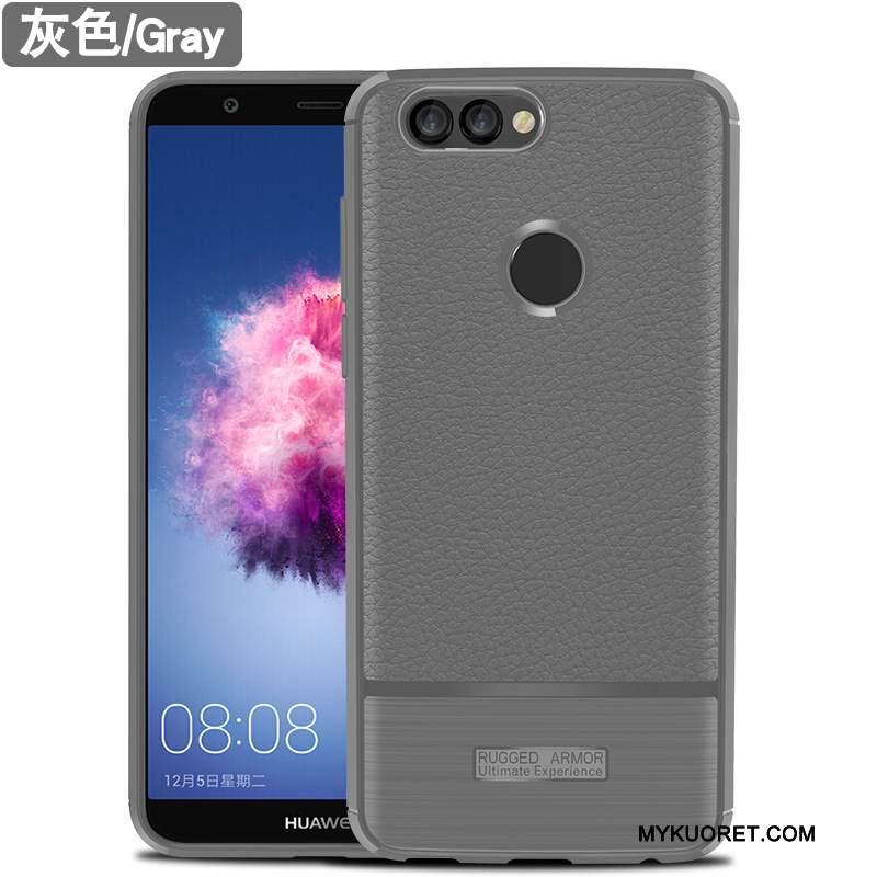 Kuori Huawei P Smart Laukut Murtumaton Musta, Kotelo Huawei P Smart Suojaus Puhelimen Kuoret Pesty Suede