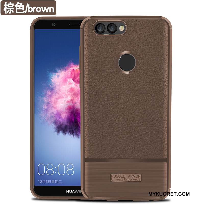 Kuori Huawei P Smart Laukut Murtumaton Musta, Kotelo Huawei P Smart Suojaus Puhelimen Kuoret Pesty Suede