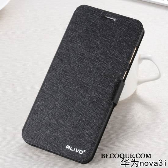 Kuori Huawei P Smart+ Laukut Musta Pesty Suede, Kotelo Huawei P Smart+ Suojaus Puhelimen Kuoret Nuoret