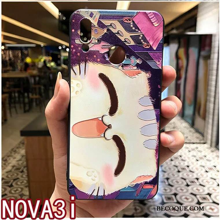 Kuori Huawei P Smart+ Laukut Ohut Net Red, Kotelo Huawei P Smart+ Sarjakuva Ultra Pesty Suede