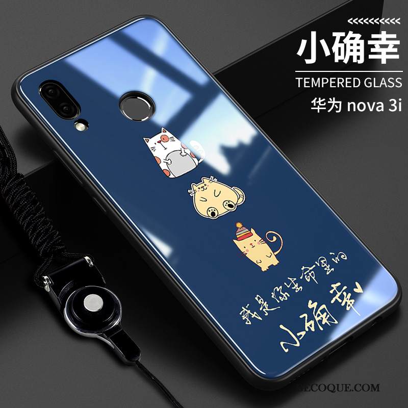 Kuori Huawei P Smart+ Laukut Pieni Ylellisyys, Kotelo Huawei P Smart+ Silikoni Net Red Valkoinen