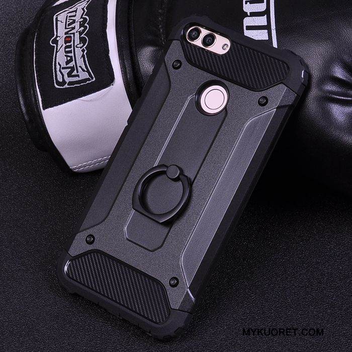 Kuori Huawei P Smart Laukut Punainen Pesty Suede, Kotelo Huawei P Smart Suojaus Puhelimen Kuoret Kova