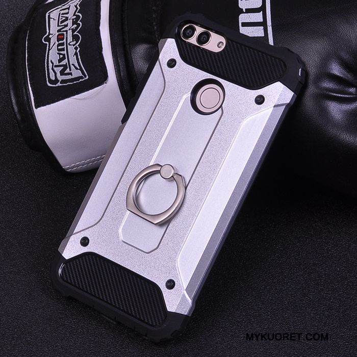 Kuori Huawei P Smart Laukut Punainen Pesty Suede, Kotelo Huawei P Smart Suojaus Puhelimen Kuoret Kova