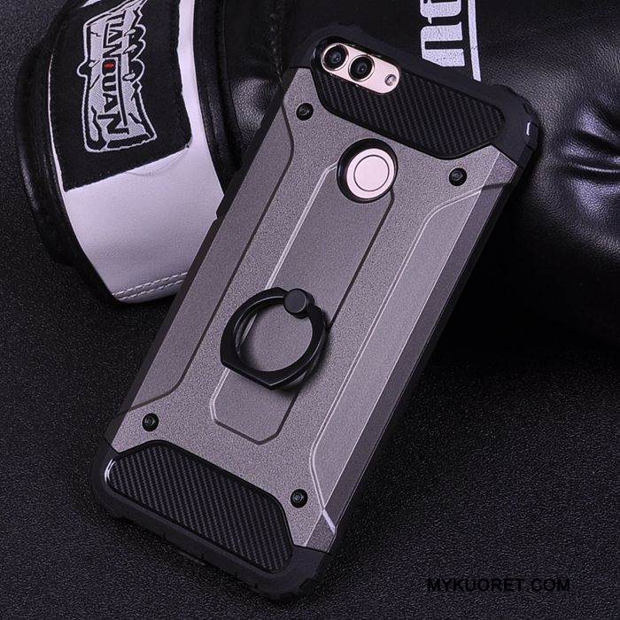 Kuori Huawei P Smart Laukut Punainen Pesty Suede, Kotelo Huawei P Smart Suojaus Puhelimen Kuoret Kova