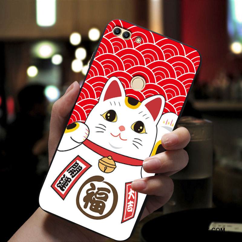 Kuori Huawei P Smart Laukut Punainen Pesty Suede, Kotelo Huawei P Smart Suojaus Uusi Puhelimen Kuoret