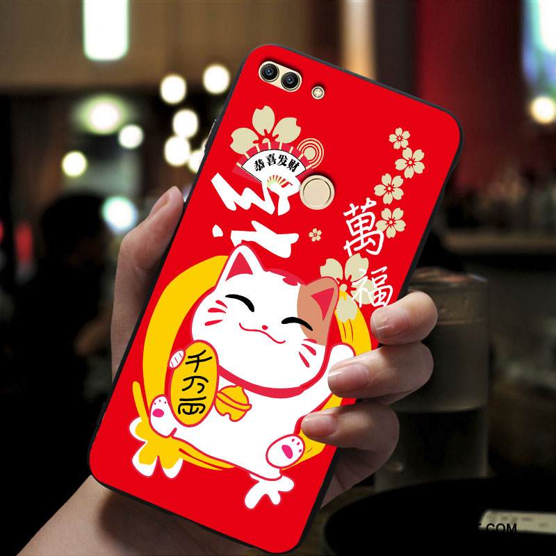 Kuori Huawei P Smart Laukut Punainen Pesty Suede, Kotelo Huawei P Smart Suojaus Uusi Puhelimen Kuoret