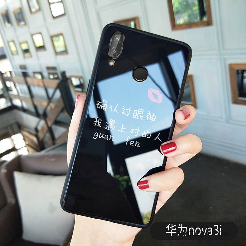 Kuori Huawei P Smart+ Luova Ohut Persoonallisuus, Kotelo Huawei P Smart+ Suojaus Lasi Yö