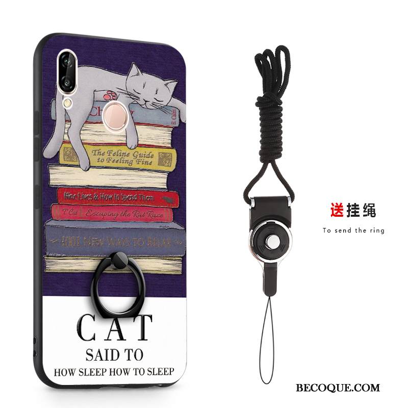 Kuori Huawei P Smart+ Luova Pesty Suede Uusi, Kotelo Huawei P Smart+ Suojaus Persoonallisuus Trendi