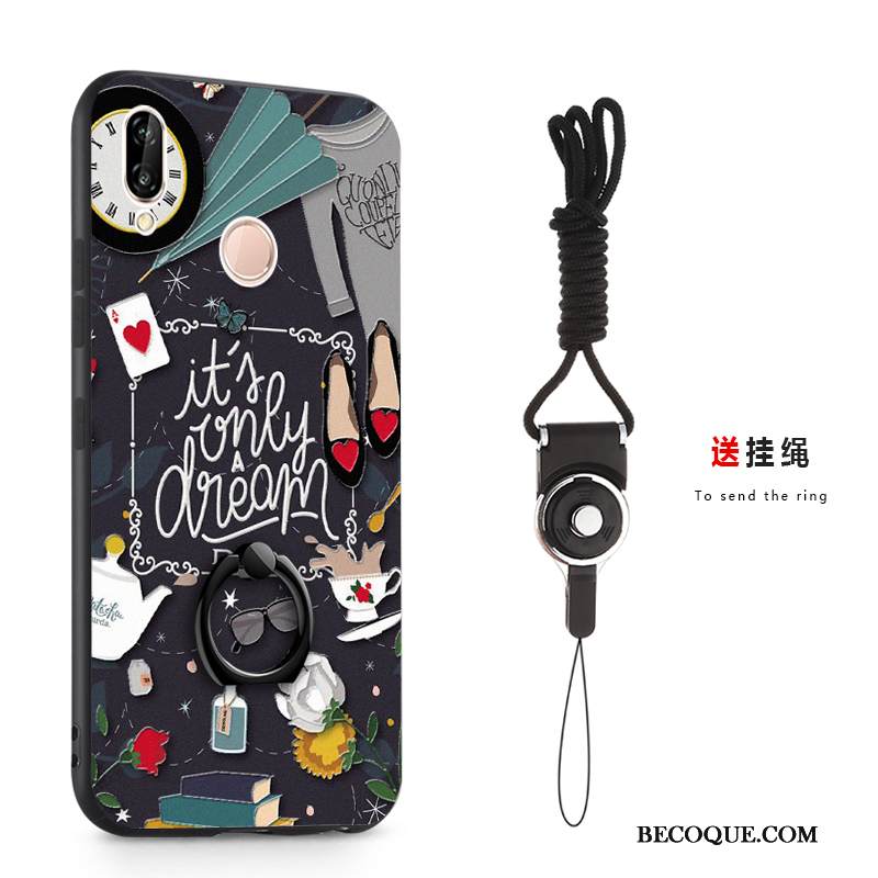 Kuori Huawei P Smart+ Luova Pesty Suede Uusi, Kotelo Huawei P Smart+ Suojaus Persoonallisuus Trendi