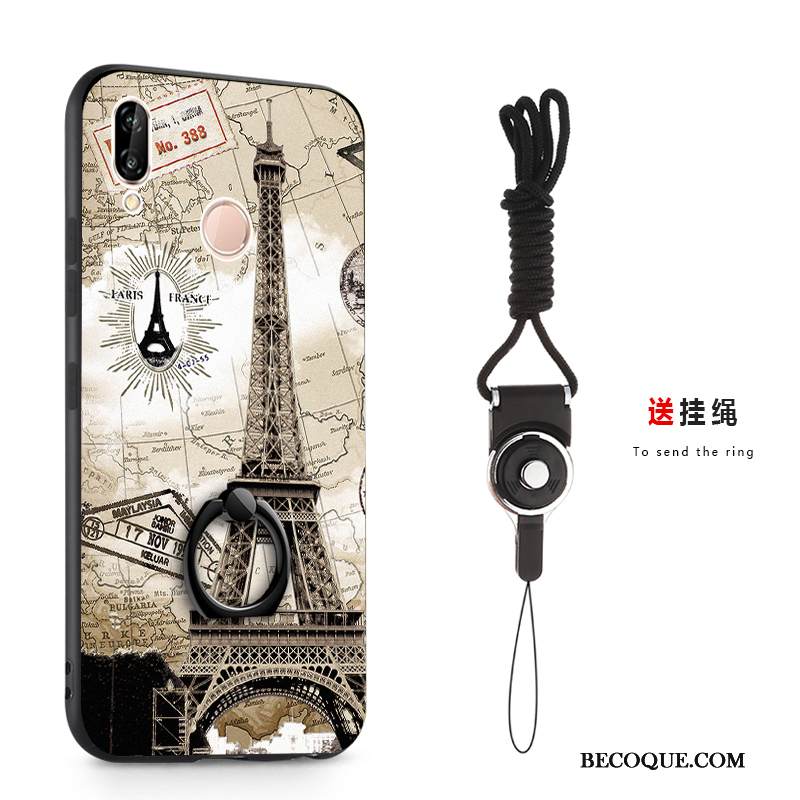 Kuori Huawei P Smart+ Luova Pesty Suede Uusi, Kotelo Huawei P Smart+ Suojaus Persoonallisuus Trendi