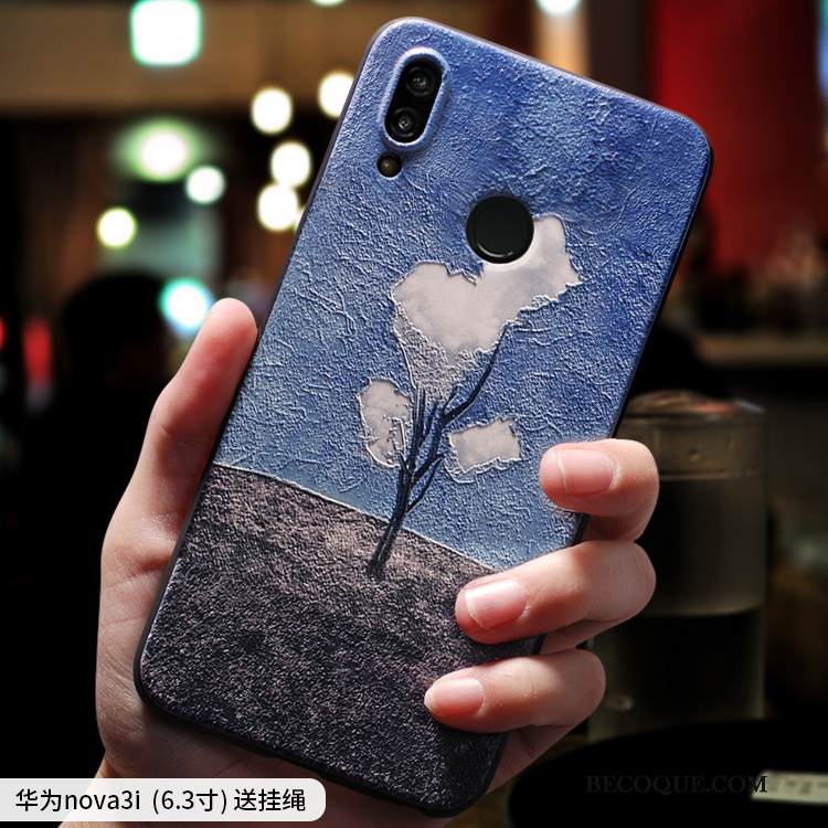 Kuori Huawei P Smart+ Luova Ripustettavat Koristeet Jauhe, Kotelo Huawei P Smart+ Laukut Tide-brändi Pesty Suede