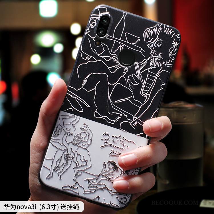 Kuori Huawei P Smart+ Luova Ripustettavat Koristeet Jauhe, Kotelo Huawei P Smart+ Laukut Tide-brändi Pesty Suede