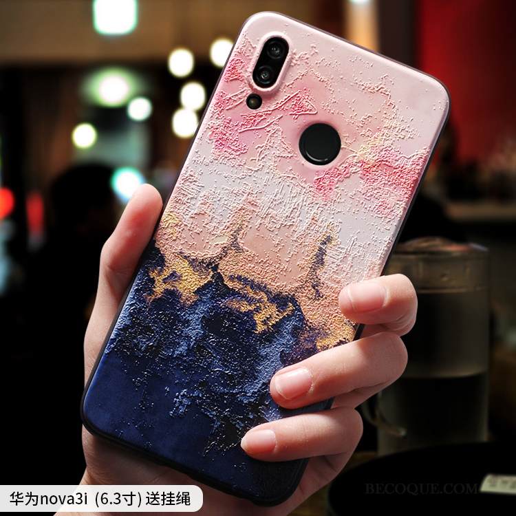 Kuori Huawei P Smart+ Luova Ripustettavat Koristeet Jauhe, Kotelo Huawei P Smart+ Laukut Tide-brändi Pesty Suede