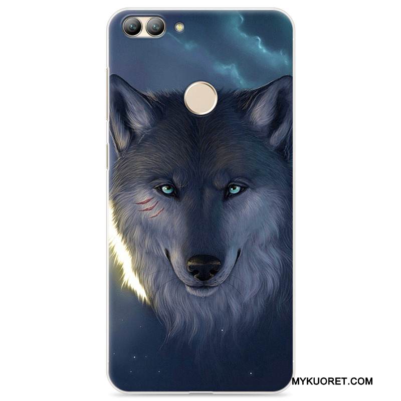 Kuori Huawei P Smart Maalaus Murtumaton Puhelimen Kuoret, Kotelo Huawei P Smart Pehmeä Neste Persoonallisuus Sininen