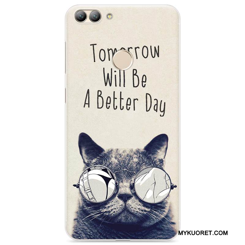 Kuori Huawei P Smart Maalaus Murtumaton Puhelimen Kuoret, Kotelo Huawei P Smart Pehmeä Neste Persoonallisuus Sininen