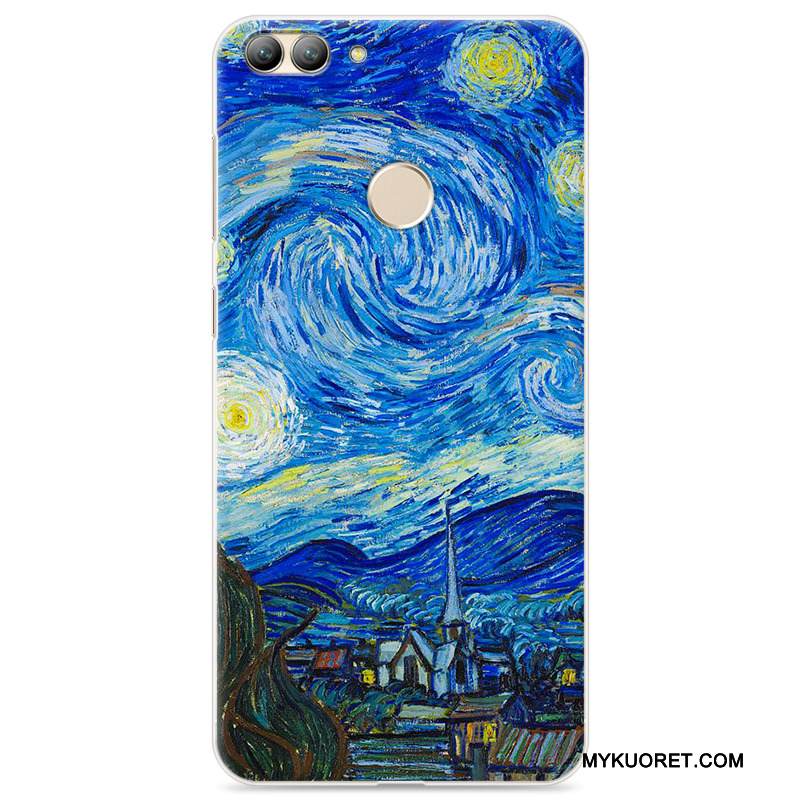 Kuori Huawei P Smart Maalaus Murtumaton Puhelimen Kuoret, Kotelo Huawei P Smart Pehmeä Neste Persoonallisuus Sininen