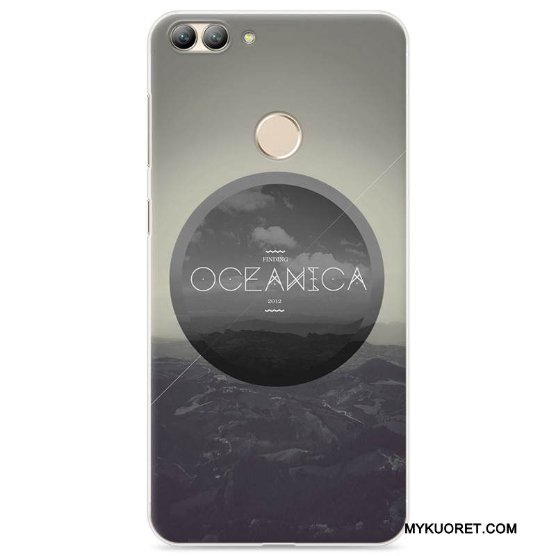 Kuori Huawei P Smart Maalaus Murtumaton Puhelimen Kuoret, Kotelo Huawei P Smart Pehmeä Neste Persoonallisuus Sininen