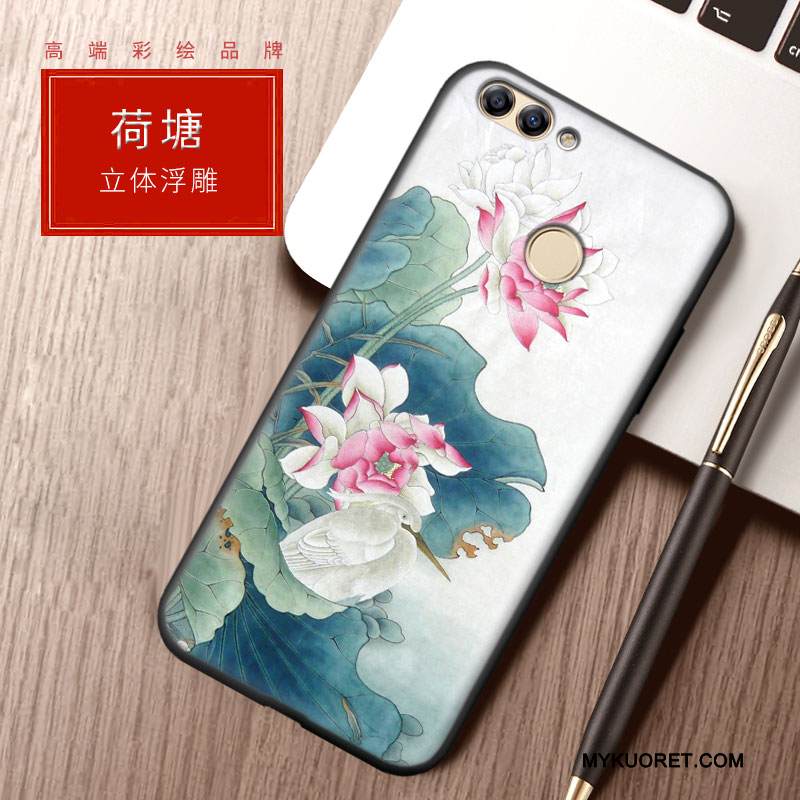 Kuori Huawei P Smart Monivärinen Trendi Sininen, Kotelo Huawei P Smart Pehmeä Neste Murtumaton Persoonallisuus