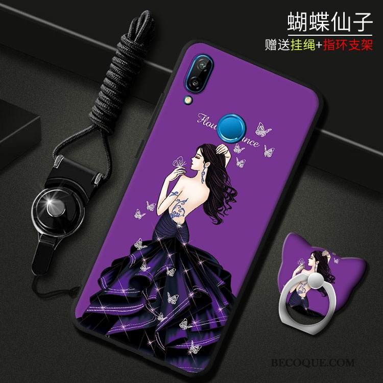 Kuori Huawei P Smart+ Murtumaton Nuoret, Kotelo Huawei P Smart+ Violetti Puhelimen Kuoret