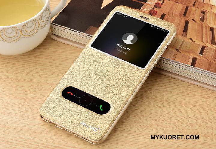 Kuori Huawei P Smart Nahka Nuoret Kulta, Kotelo Huawei P Smart Suojaus Puhelimen Kuoret