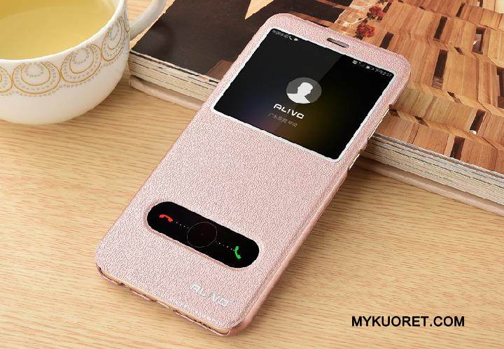 Kuori Huawei P Smart Nahka Nuoret Kulta, Kotelo Huawei P Smart Suojaus Puhelimen Kuoret