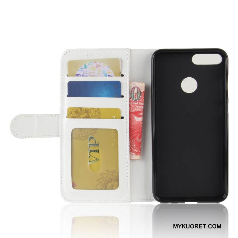 Kuori Huawei P Smart Nahka Punainen Puhelimen Kuoret, Kotelo Huawei P Smart Suojaus