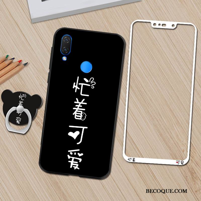 Kuori Huawei P Smart+ Pehmeä Neste Kalvo Suuntaus, Kotelo Huawei P Smart+ Tuki Persoonallisuus Ripustettavat Koristeet