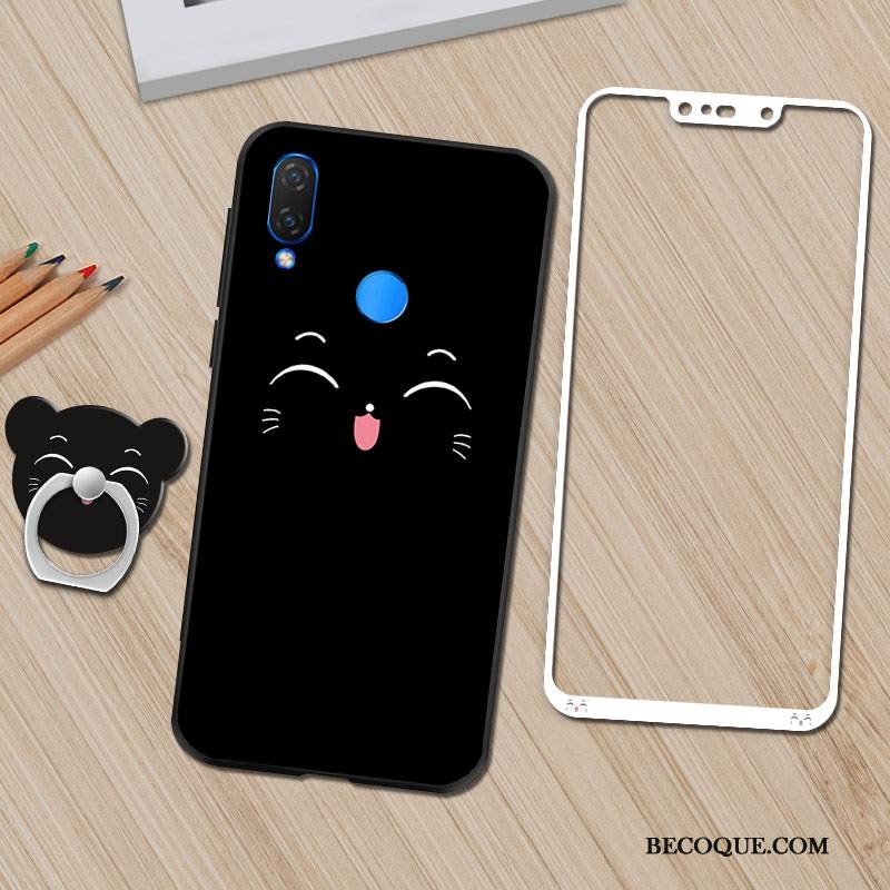 Kuori Huawei P Smart+ Pehmeä Neste Kalvo Suuntaus, Kotelo Huawei P Smart+ Tuki Persoonallisuus Ripustettavat Koristeet