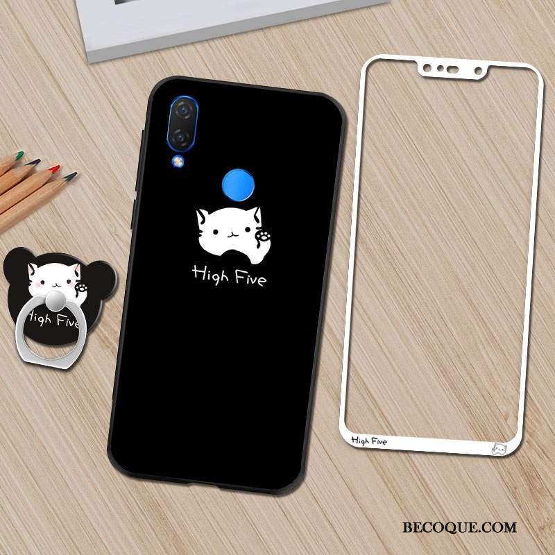 Kuori Huawei P Smart+ Pehmeä Neste Kalvo Suuntaus, Kotelo Huawei P Smart+ Tuki Persoonallisuus Ripustettavat Koristeet