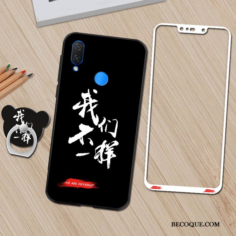 Kuori Huawei P Smart+ Pehmeä Neste Kalvo Suuntaus, Kotelo Huawei P Smart+ Tuki Persoonallisuus Ripustettavat Koristeet