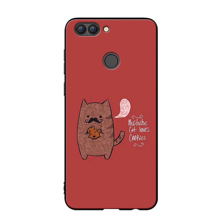 Kuori Huawei P Smart Pehmeä Neste Kani Musta, Kotelo Huawei P Smart Silikoni Yksinkertainen Ripustettavat Koristeet